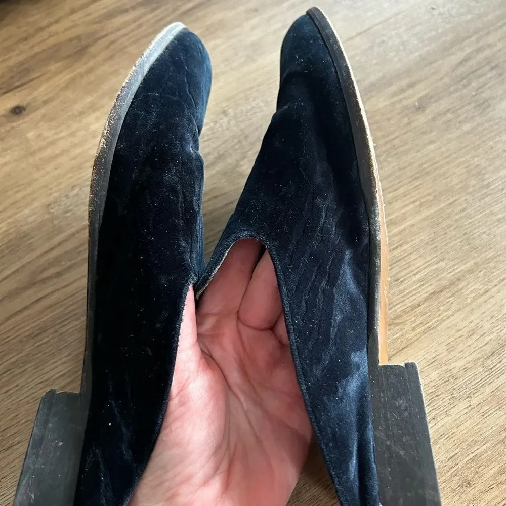 Clergerie black velvet slides 37